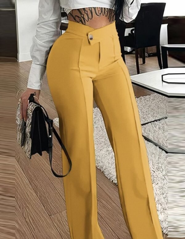 ⁦بنطال ضيق مستقيم الساق مع مشبك⁩ - الصورة ⁦4⁩